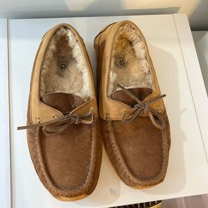 UGG MEN’S BYRON SUEDE WOOL SLIP ON MOC LOAFER SLIPPER SIZE 10